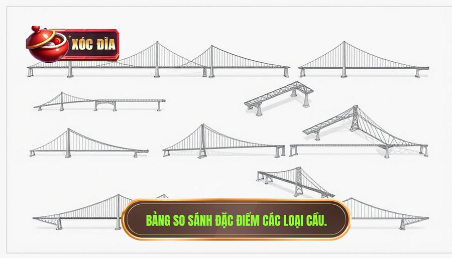 Bảng tổng hợp đặc điểm các loại cầu